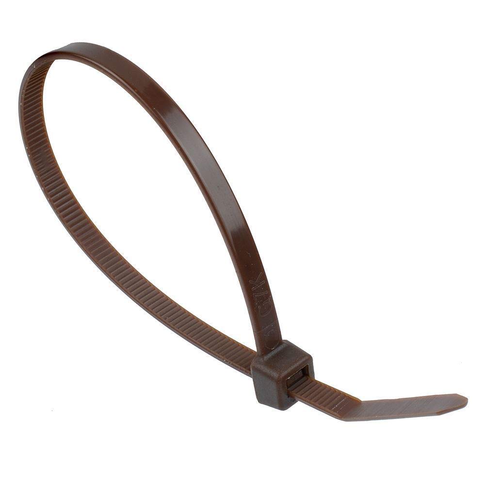 100 x Brown Nylon Cable Ties 100 x 2.5mm / Extra Strong Zip Tie Wraps