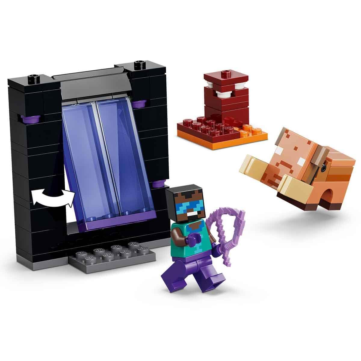 LEGO Minecraft Reise durch Nether und Endportal - Kinder Spielzeug mit Helden, Enderman und Baby Hoglin Figuren - Set mit Minecraft Figur - Gamer Geschenk für Jungen und Mädchen ab 7 Jahren - 21584 4