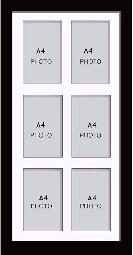 Large Multi Picture Photo Aperture Frame Size With 6 Openings In White Mount Choices Of Frames Amazon Co Uk Kitchen Home