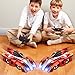INLAIER Remote Control Car Gravity Defying RC Car Race Car Toys for Floor and Wall or Glass, Rechargeable Fast RC Car 360°Rotating Stunt Wall Climbing Car RC Cars for Kids and Adults (Silver Red)