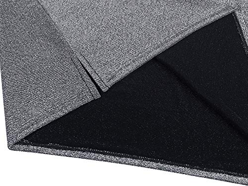 poriff Men\'s Shiny Sequins Polo Shirt 70s Disco Nightclub Party Short Sleeve T Shirts Silver L