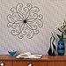 Adeco Black Flower Urban Design Metal Wall Decor for Nature Home Art Decoration & Kitchen Gifts