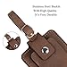 ONLVAN Executive Leather Luggage Tag with Snap Closure (Brown)