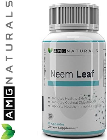Neem Leaf Capsules aka Azadirachta Indica - Melia Azadirachta 100% Neem Leaf Without Binders/Fillers For Maximum Skin &amp; Gut Health 65 Indian Lilac Capsules