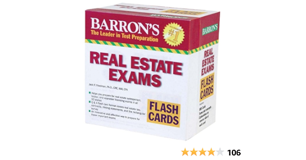 Amazon Com Barron S Real Estate Exam Flash Cards 9780764197567 Friedman Ph D Jack P Books