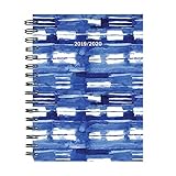 Deep Indigo Blue Abstract Art Medium Daily Weekly Monthly 2020 Planner: July 2019 - June 2020 (Acade by 