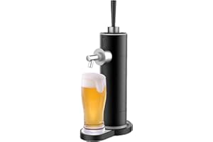 Black,Beer Foam Machine,Beer Kegerator,Draft Beer Dispenser Beer Foam Maker for Home for Beer Lovers,Rechargeable Model