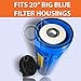 Aquaboon 5 Micron 20 x 4.5 Water Filter Cartridges Set of 2, Whole House Water Filter Replacements for 2-Stage Sediment & Chlorine, Odors Reduction