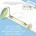Real Jade Roller for Face | Anti Aging Facial Massager for Women and Men | 100% Natural Green Nephrite | Double Face-Lift Massage Tool by Avatar&Pop