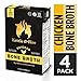 Chicken Bone Broth Soup by Kettle and Fire, Pack of 4, Keto Diet, Paleo Friendly, Whole 30 Approved, Gluten Free, with Collagen, 10g of protein,16.9 Oz (Pack of 4)