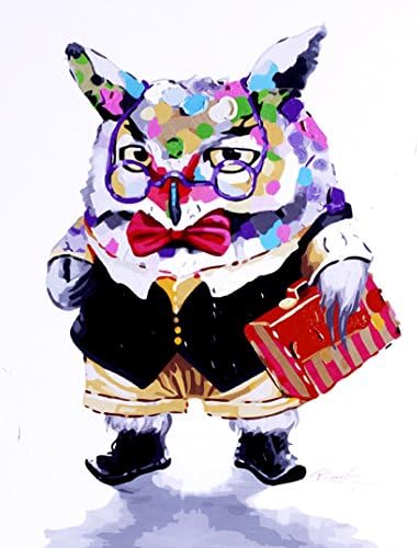MailingArt Wooden Framed Paint By Number Animals No Mixing / No Blending Canvas DIY Painting - Abstract (Huba)