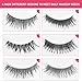 Lurrose Fake Eyelashes Set Handmade Long Soft False Eyelashes Pack for Natural Look (60 Pairs)
