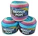 Bernat Pop Worsted Weight Self-Striping 3-Pack Acrylic Yarn 5 Ounces 280 Yards (Snow Queen)