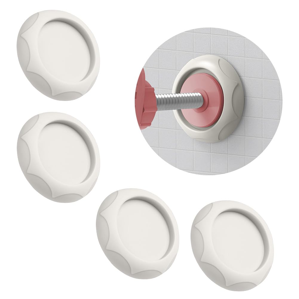 AOMIG Baby Gate Wall Protector, 4 Pcs Stair Gate Extension Baby Gate Wall Protector, Safety Wall Guard Protector Pads for Protecting Stair, Door, Wall Surface, Babies & Pets Safety - Round