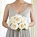 Butterfly Craze Cream Artificial Peony Silk Flowers – Ideal Floral Arrangement for Home Decoration or Wedding Bouquet – 10 Stems Per Set