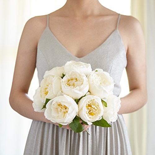 image for Butterfly Craze Artificial Peony Silk Flower Bouquet for Wedding Flora