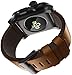 LUNATIK EPIK Aluminum Case and Leather Strap for Apple Watch Series 1, Black/Brown