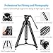 COOCHEER Professional Video Tripod, Heavy Duty Tripod System with 360 Degree Fluid Drag Video Head, 1/4
