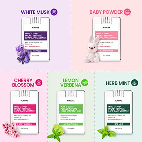 Kundal Mini Hand Sanitizer Spray bulk, Pocket Sanitizer with 70 of