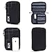 WANDF L1002 USB Drive Cable Organizer Bag Portable Universal Electronics Accessories Case Shuttle with Cable Tie/Flash Disk SD Card Slots/Phone Connector Plug Bag/Hard Drive Case, Medium, Green