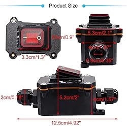 Hmknana IP67 Waterproof Inline Cord Switch 12V DC