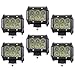 V Spec 6x18w Abs Housing 18W Led Work Light Bar Spot for Off Road Vehicle Lighting ATV UTV Golf Cart Cree, Pack of 6