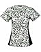 Flexibles by Cherokee Women's V-Neck Animal Print Scrub Top Small Print