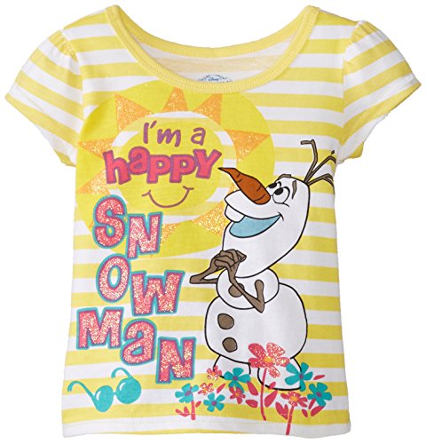 Disney Girls' Frozen I'M A Happy Snowman Short Sleeve T-Shirt