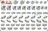 Philadelphia Eagles Waterslide Nail Decals (Tattoos) V1. Set of 59.
