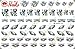 Philadelphia Eagles Waterslide Nail Decals (Tattoos) V1. Set of 59.