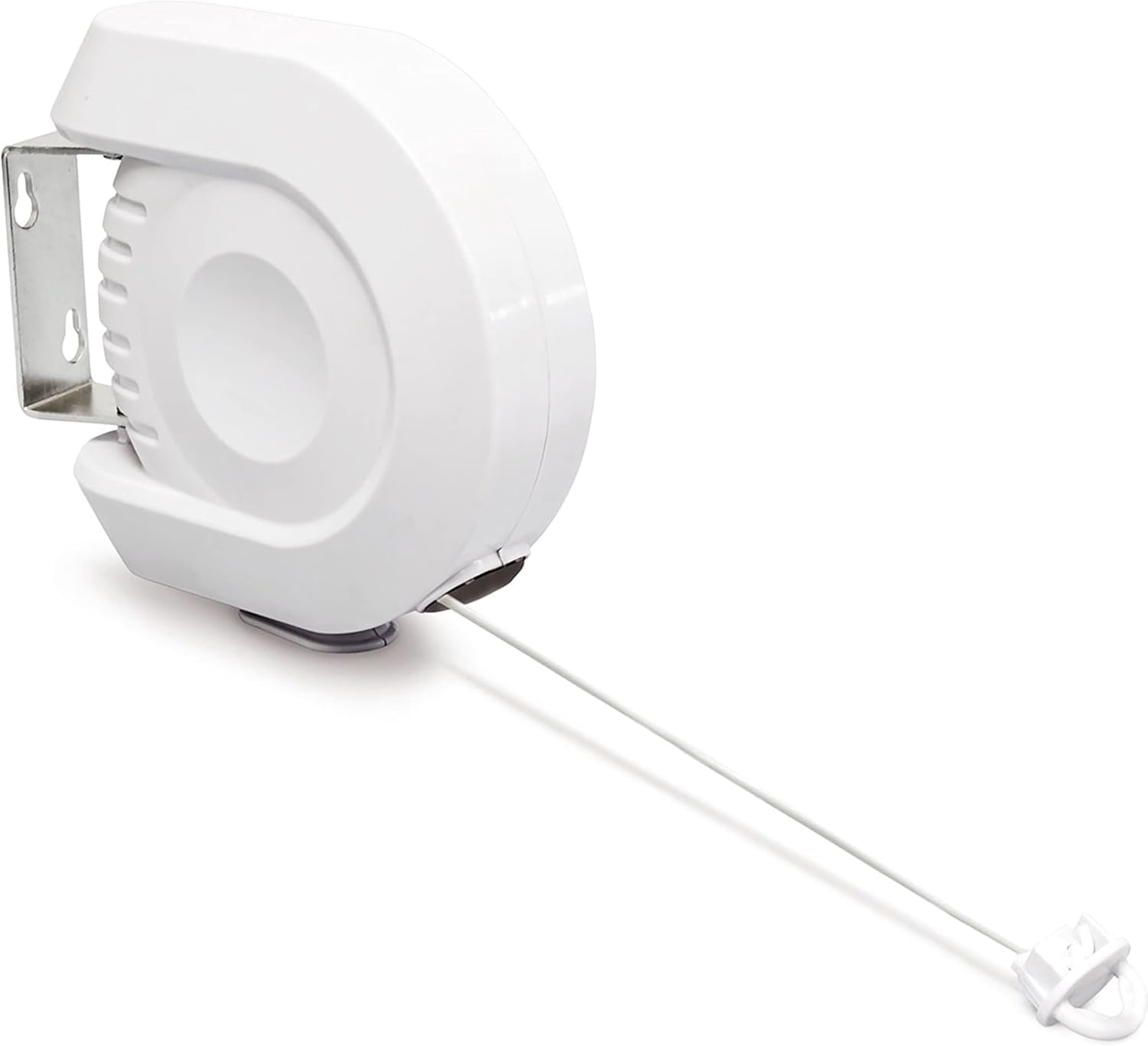 26m Retractable Wall Mounted Single Clothes Drying Reel, Heavy Duty Washing Line, Extendable Reel Airer Clothes line Adjustable Clothes Dryer Line Garden outdoor or indoor (12m)