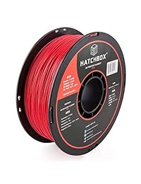 Filamento para impresora 3D HATCHBOX 3D ABS 1KG1.75 RED, precisión dimensional +   0,05 mm, bobina de 1 kg, diámetro 1,75 mm, rojo