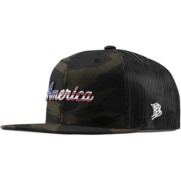 Team Rwb American Flag Leather Patch Crushable Rope Snapback Hat