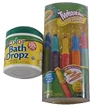 Crayola Bathtime Fun Bundle: 5 Twistables Color Swirl Bathtub Crayons & 60 Color Bath Dropz Tablets