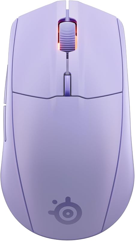 Rival 3 Wireless Gen 2 - Rato para jogos - 2.4GHz e Bluetooth - Sensor ótico TrueMove Air de 18000 dpi - 60 M de durabilidade de cliques - Leve - Sliders 100% PTFE - Lavanda