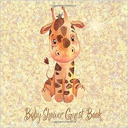 Baby Shower Guest Book Giraffe Little Cute Jungle Safari Animal