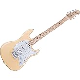 Sterling by Music Man 6 String Solid-Body Electric Guitar, Right, Vintage Cream (CT30HSS-VC-M1)