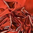Fashion Fabrics LLC Red Chrome Reflective Mirror Vinyl Upholstery Crafting Fabric - Sold by The Yard - 54"