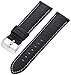 Hadley-Roma MS-906 Black 24mm Men's Genuine Leather Watch Band