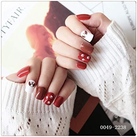 Fake Nails Japanese And Korean Fashion Trend Popular Set Nail Art Nail Patch Finished Flash Powder Fake Nail Products