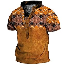 Mens Hide Belly Round Neck Tops Bohemia Tops Summer