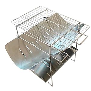 Camping Grill Kampvuur Grill Camping Fire Outdoor Wood Fire Kachel Rvs Opvouwbaar Voor Bbq Picnic Wandelen Koken Silver
