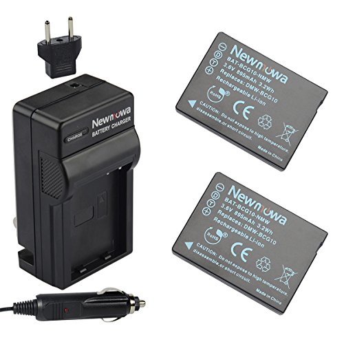 Newmowa DMW-BCG10 Replacement Battery (2-Pack) and Charger kit for Panasonic DMW-BCG10, DMW-BCG10E, DMW-BCG10PP and Panasonic Lumix DMC-3D1, DMC-TZ6, DMC-TZ7, DMC-TZ8, DMC-TZ10, DMC-TZ19, DMC-TZ20 - Thumbnail 3