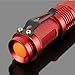Enjoydeal Red Portable Mini CREE Q5 LED 1200 Lumen Zoomable Flashlight Torch AA/14500