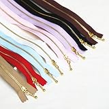 Metal Zippers 8 pcs - #3 Golden Brass Close-end, 6 Inch/15 cm - by Beaulegan