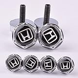 4 Pcs Separate Chrome LICENSE PLATE FRAME Bolt Screws For Honda New