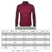 MUSE FATH Men’s Printed Dress Shirt-Cotton Casual Long Sleeve Shirt- Interview Dress Shirt-Wine Red-S