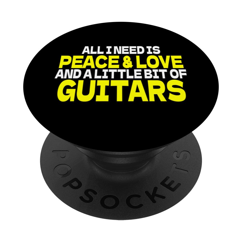 Peace Love Guitars Music Band Musician Guitarist PopSockets Swappable PopGrip