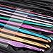 DTOL 22 Pcs Mixed Aluminum Handle Crochet Hook Knitting Knit Needle Weave Yarn Set