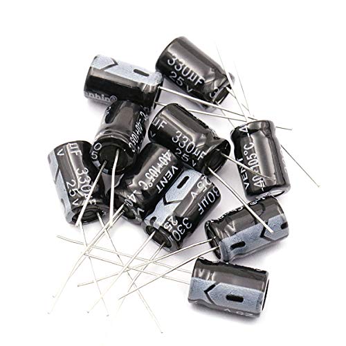 DaFuRui 190pcs 19 Values Total Electrolytic Capacitor Assortment Box Kit Range 1uF to 1000uF Capacitor Set